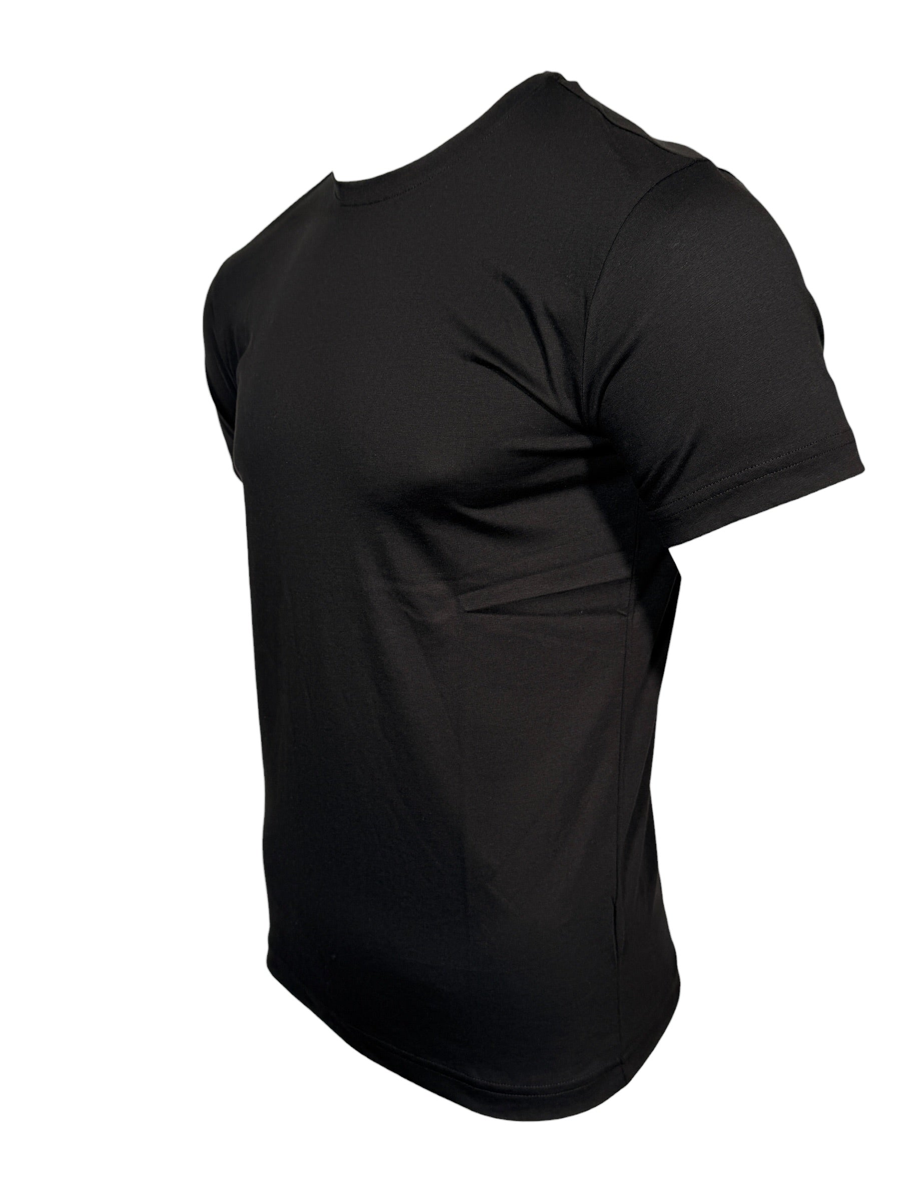 GEORG ROTH MEN'S PIMA T-SHIRT - SHORT-SLEEVE - BLACK