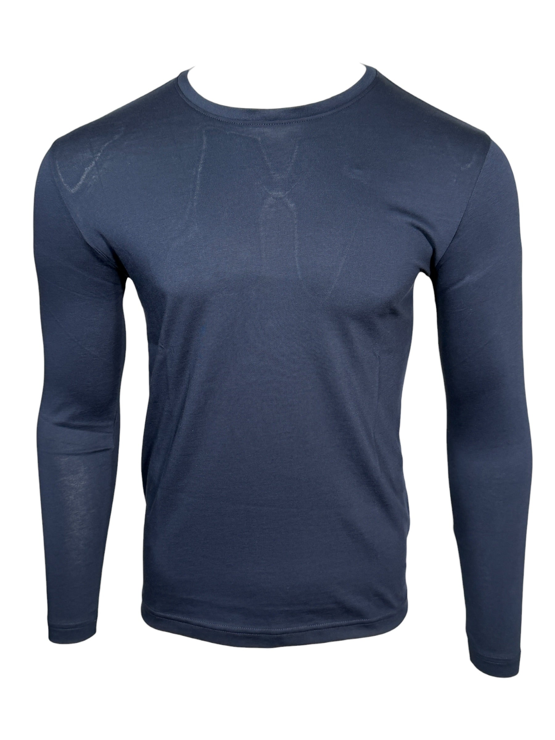 GEORG ROTH MEN'S PIMA T-SHIRT - LONG-SLEEVE - TRUE NAVY