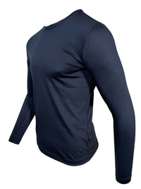 GEORG ROTH MEN'S PIMA T-SHIRT - LONG-SLEEVE - TRUE NAVY