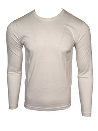 GEORG ROTH MEN'S PIMA T-SHIRT - LONG-SLEEVE - WHITE
