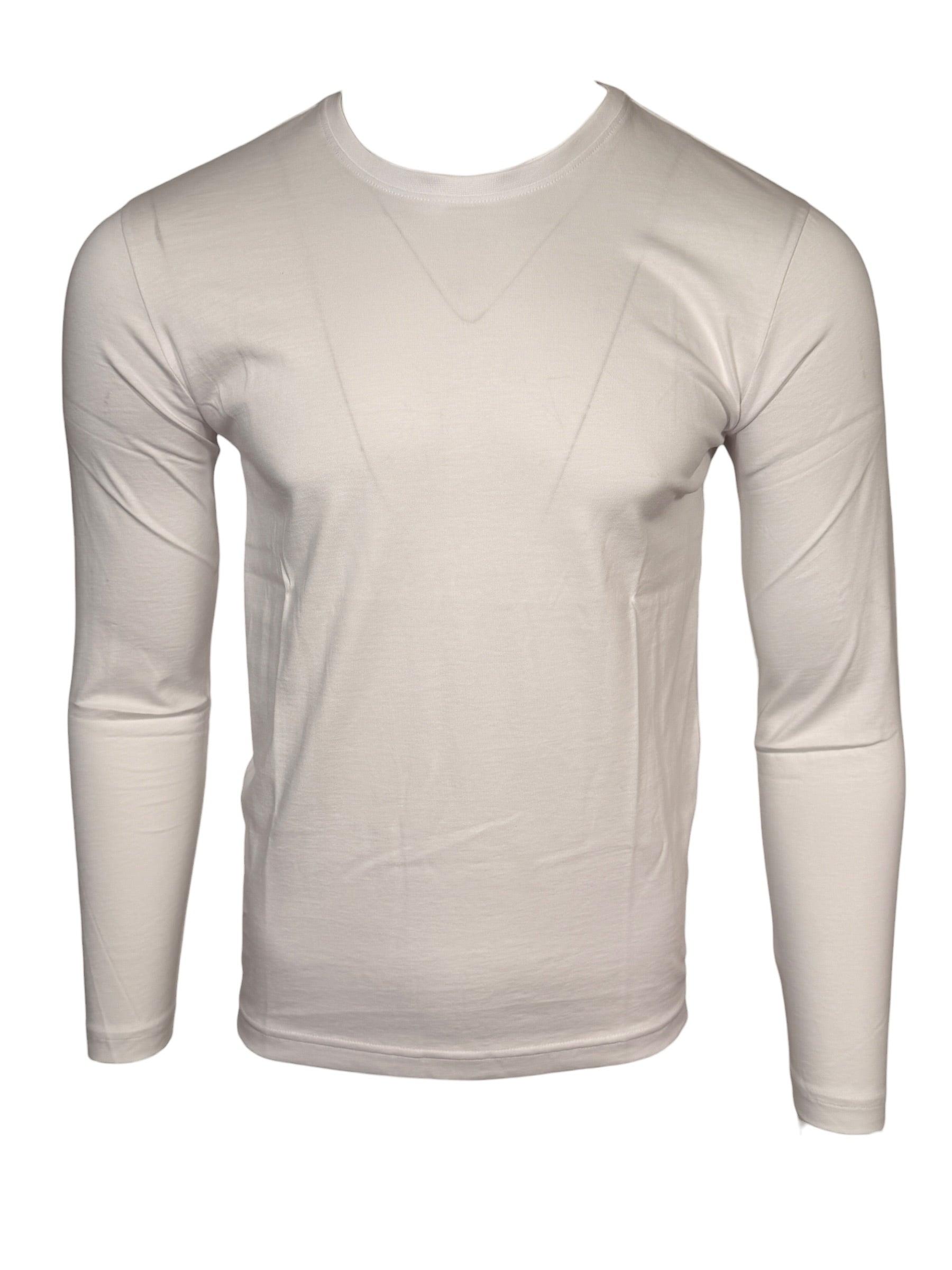 GEORG ROTH MEN'S PIMA T-SHIRT - LONG-SLEEVE - WHITE