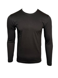 GEORG ROTH MEN'S PIMA T-SHIRT - LONG-SLEEVE - BLACK