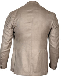 L.B.M. 1911 TAILORED WOOL/SILK/LINEN SPORT COAT - BEIGE HERRINGBONE