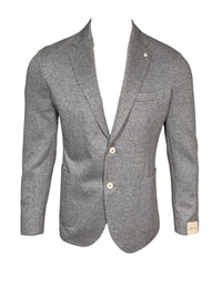 L.B.M. 1911 TAILORED LINEN/COTTON SPORT COAT - BLUE HOUNDSTOOTH