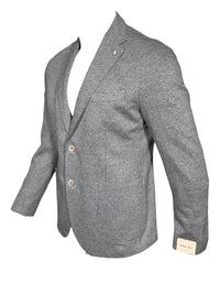 L.B.M. 1911 TAILORED LINEN/COTTON SPORT COAT - BLUE HOUNDSTOOTH