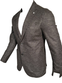 L.B.M. 1911 TAILORED LINEN/COTTON SPORT COAT - CHARCOAL MELANGE