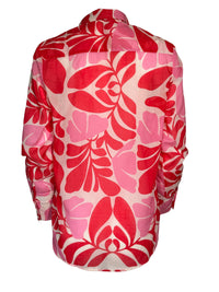 INES DE LA FRESSANGE MAUREENA SHIRT - RED/PINK FLORAL