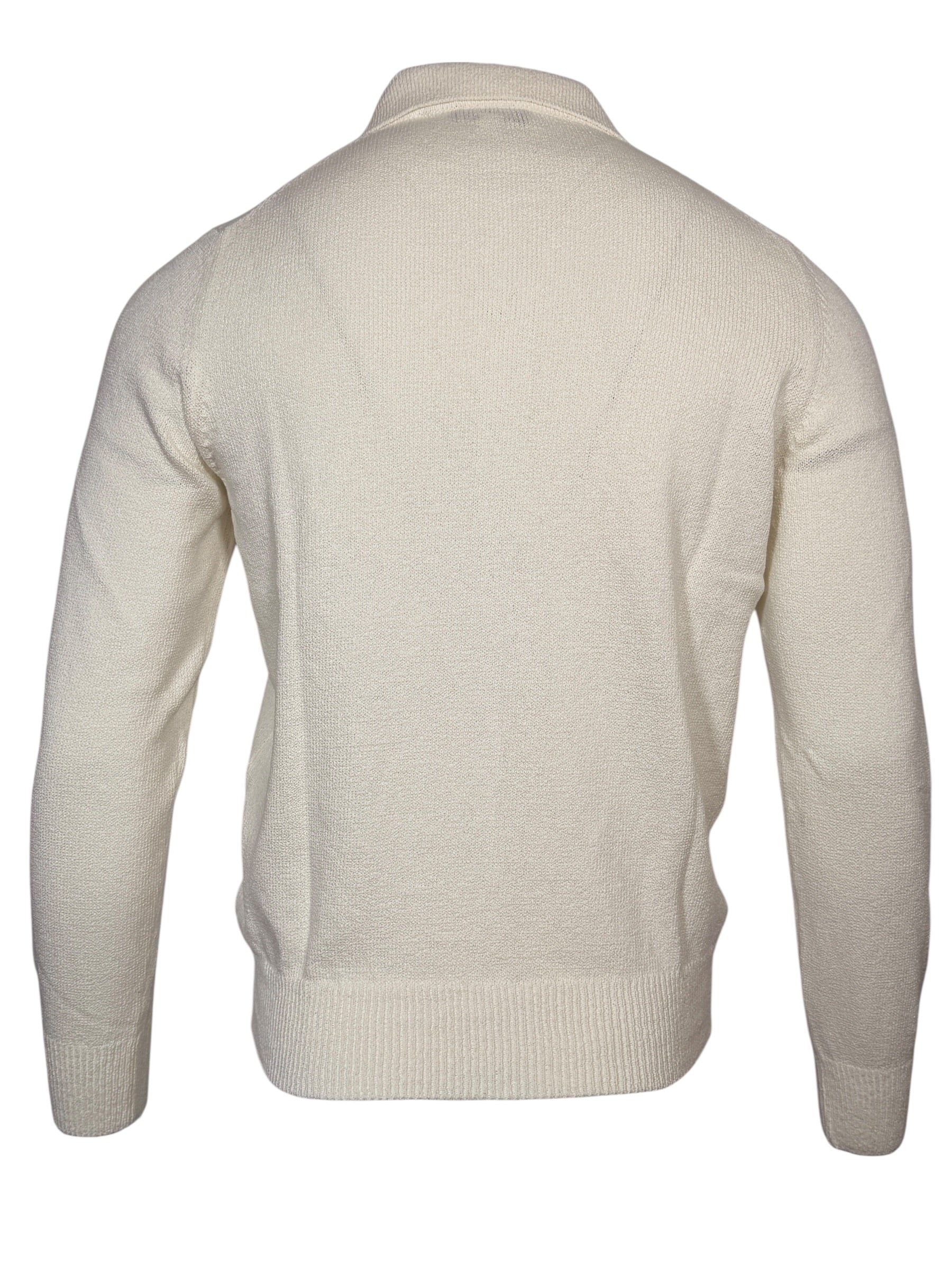 BUTTON DOWN COTTON/CASHMERE CARDIGAN - IVORY