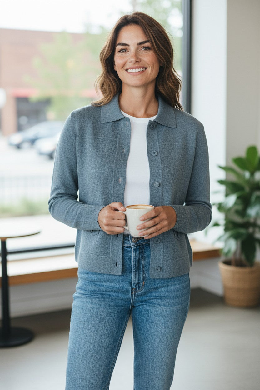 KINROSS TRAVEL SHACKET - DENIM