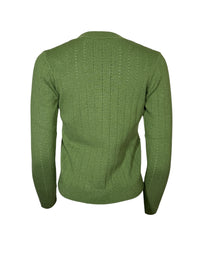 KINROSS RIB BUTTON FRONT VEE - VINE