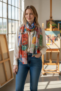 UNBREAK.IT SILK SCARF - TENNIS