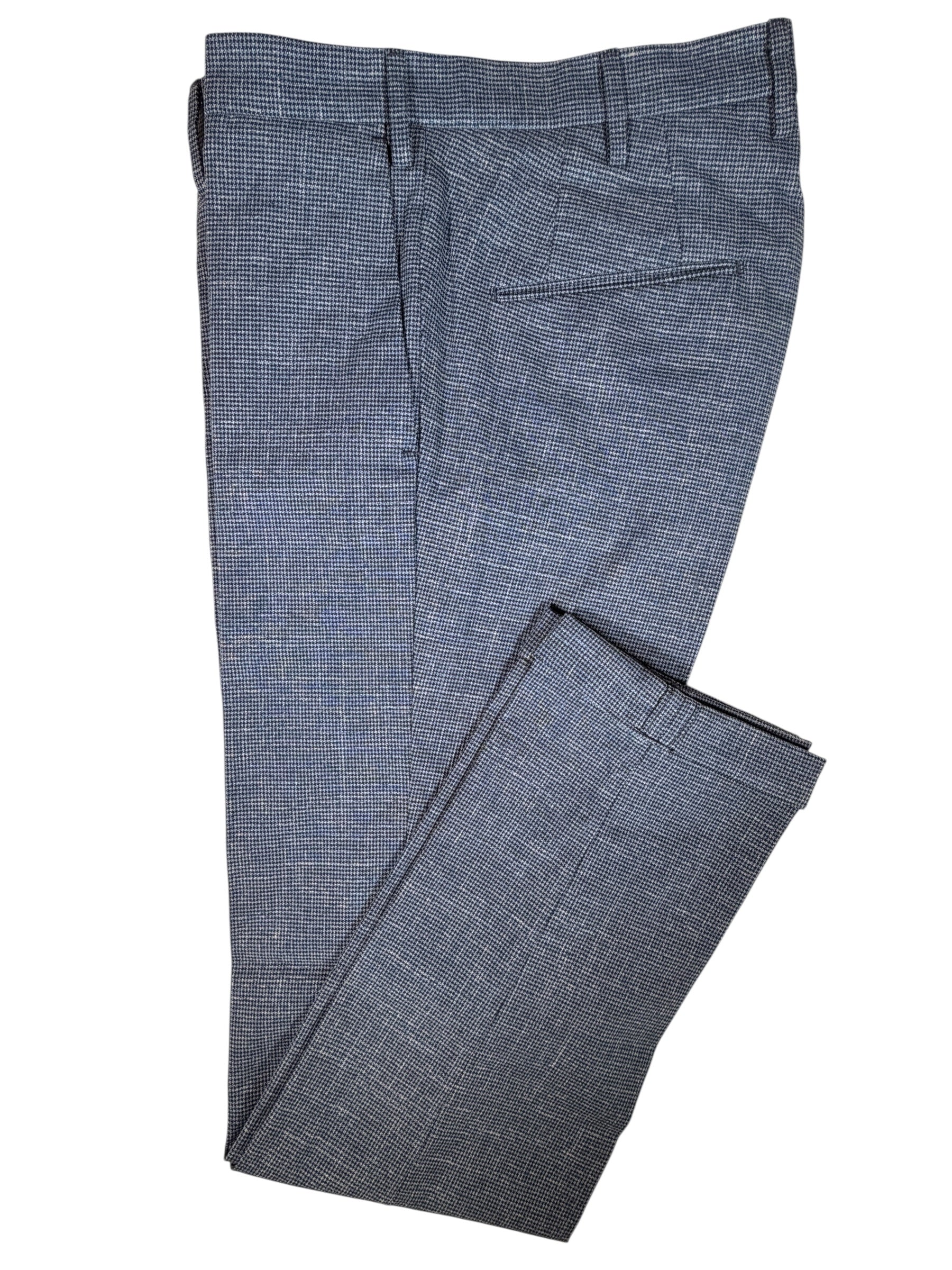 MASON'S MEN’S MICRO HOUNDSTOOTH PANTS - NAVY