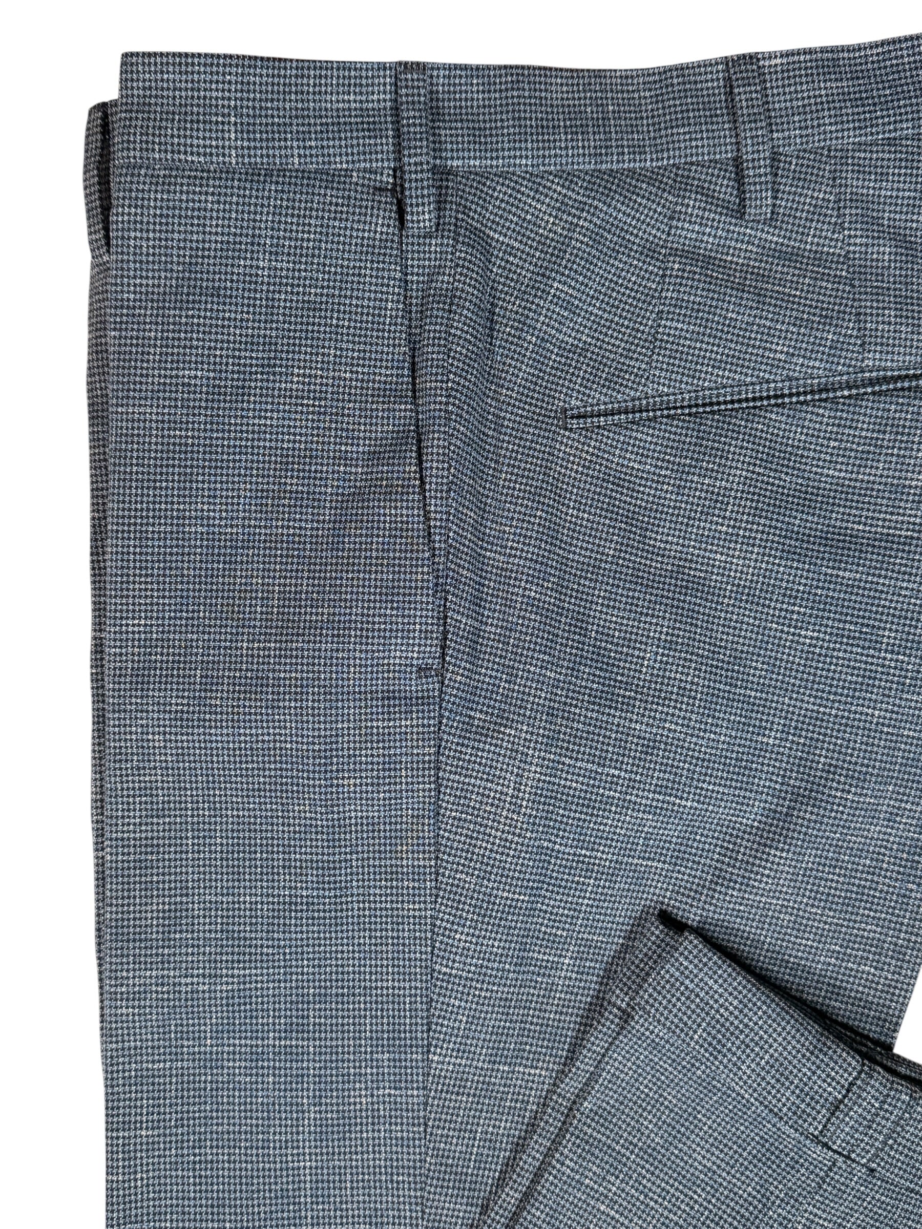MASON'S MEN’S MICRO HOUNDSTOOTH PANTS - NAVY