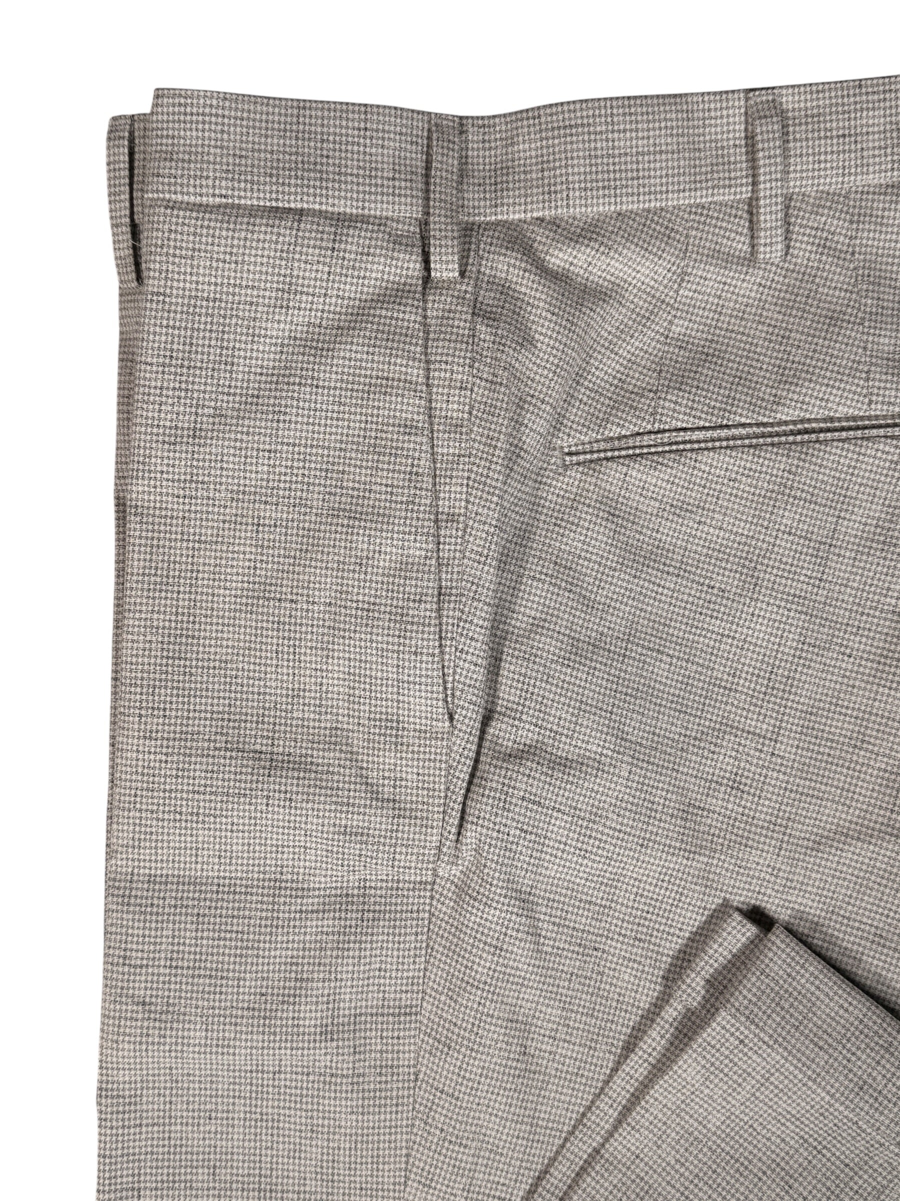 MASON'S MEN’S MICRO HOUNDSTOOTH PANTS - LIGHT GREY