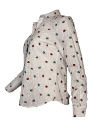VLT'S BY VALENTINA'S LADYBUGS BLOUSE - WHITE