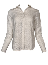 VLT'S BY VALENTINA'S EYELET BLOUSE - WHITE