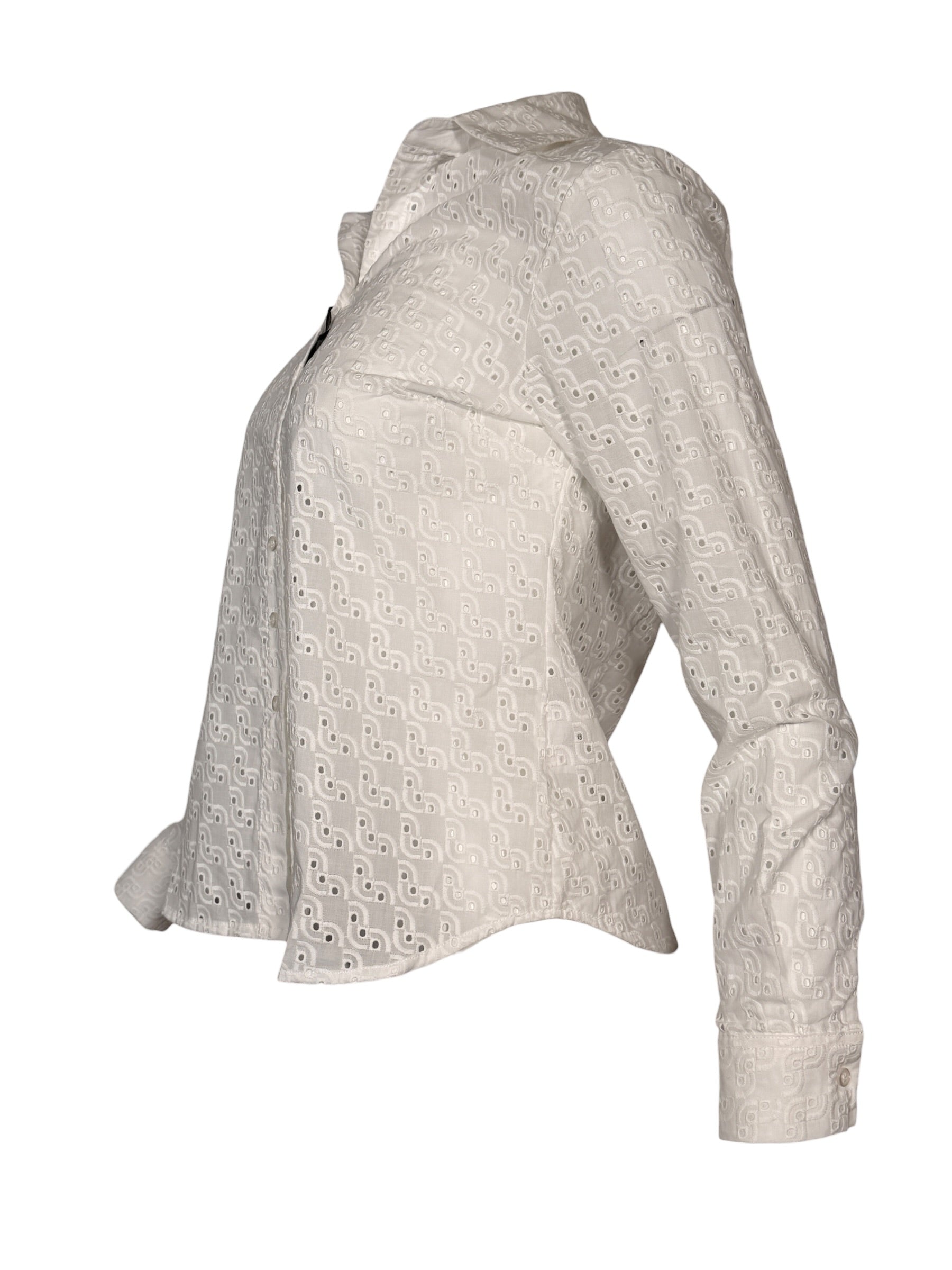 VLT'S BY VALENTINA'S EYELET BLOUSE - WHITE