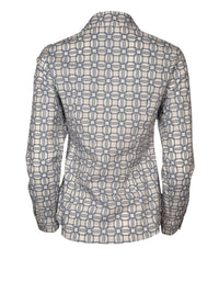 VLT'S BY VALENTINA'S LINK PATTERN BLOUSE - LIGHT BLUE