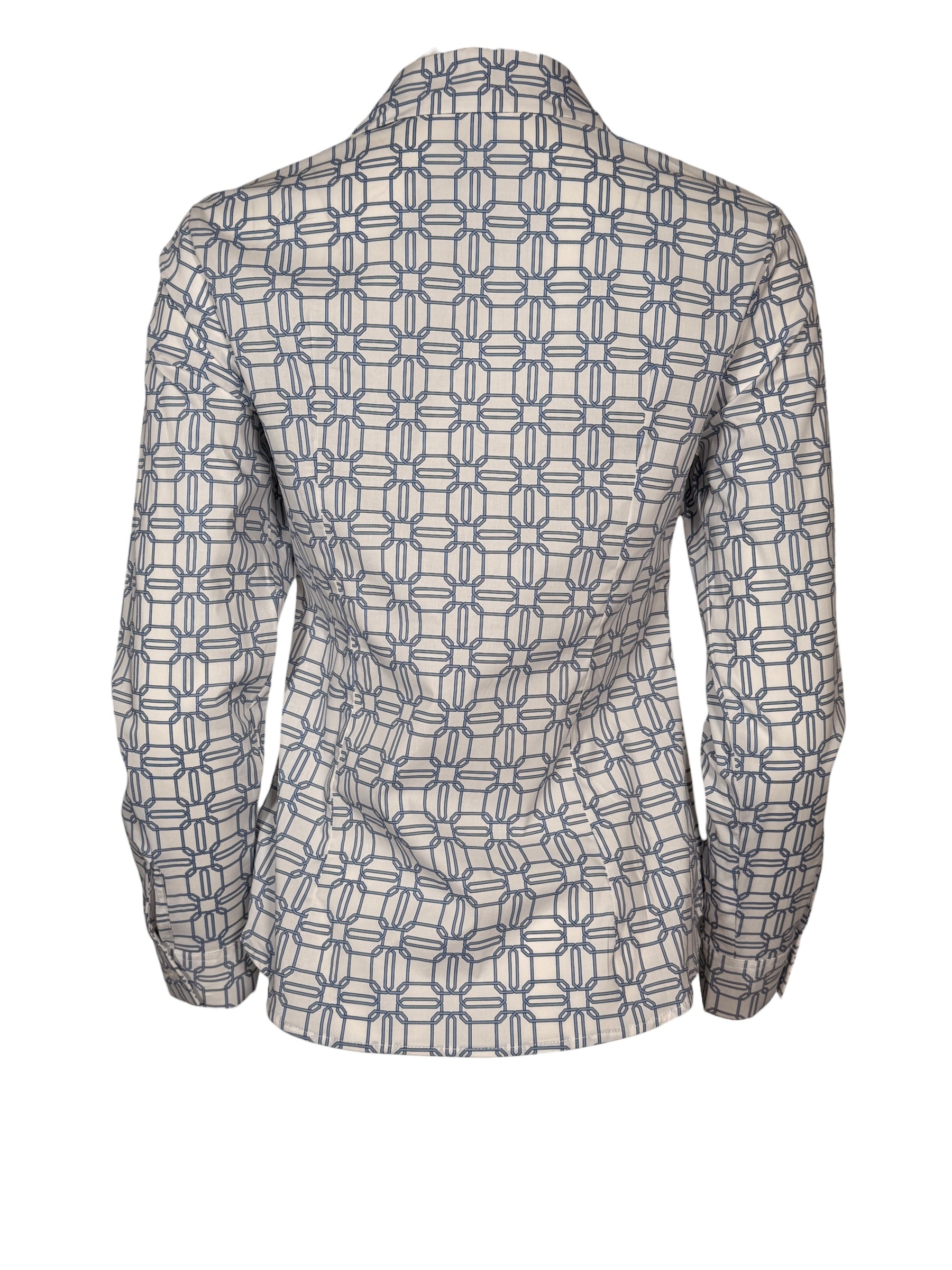 VLT'S BY VALENTINA'S LINK PATTERN BLOUSE - LIGHT BLUE