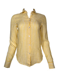 GIANGI NAPOLI WOMEN'S CATY LINEN SHIRT - YELLOW STRIPE