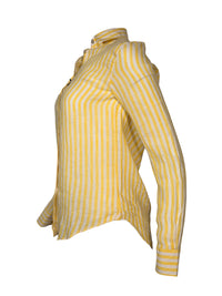GIANGI NAPOLI WOMEN'S CATY LINEN SHIRT - YELLOW STRIPE