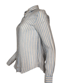 GIANGI NAPOLI WOMEN'S CATY LINEN SHIRT - LIGHT BLUE STRIPE