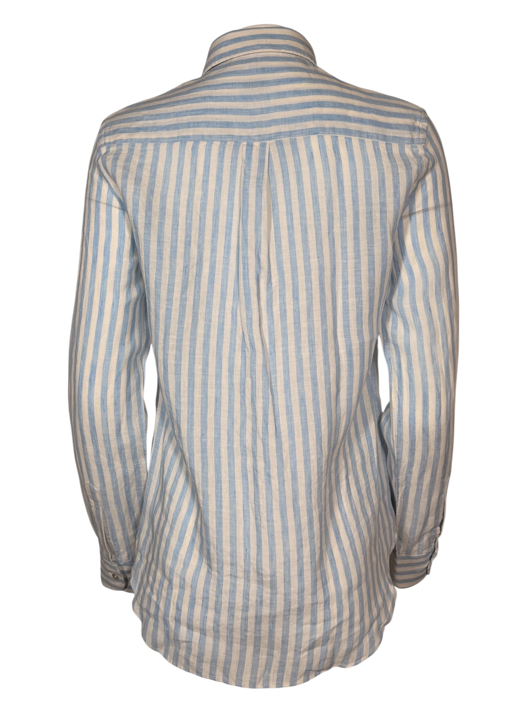GIANGI NAPOLI WOMEN'S CATY LINEN SHIRT - LIGHT BLUE STRIPE