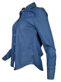 GIANGI NAPOLI WOMEN'S CATY DENIM SHIRT - DOUBLE STONE WASH MID BLUE