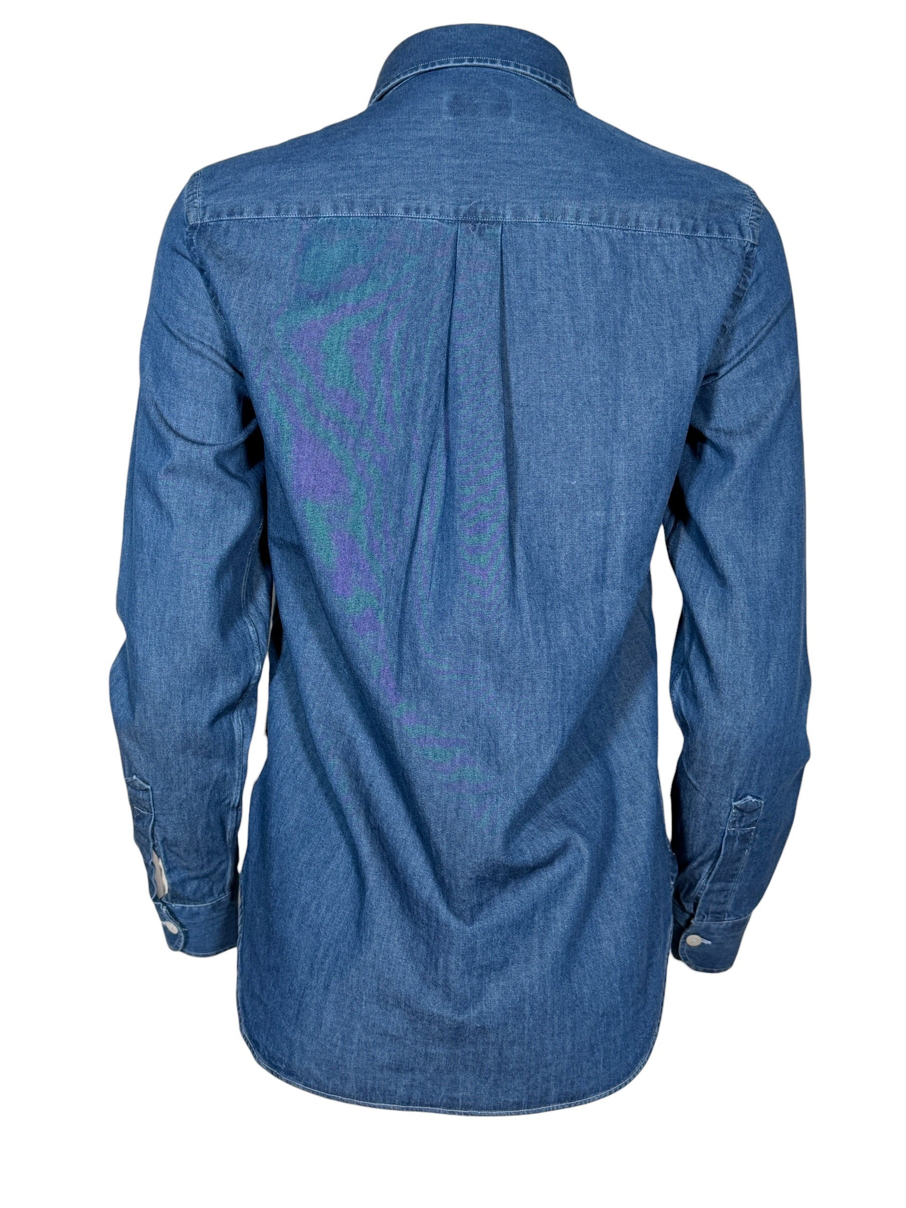 GIANGI NAPOLI WOMEN'S CATY DENIM SHIRT - DOUBLE STONE WASH MID BLUE