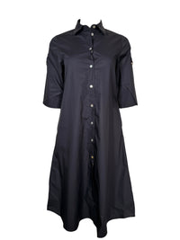 VLT'S BY VALENTINA'S SOLID DRESS - NAVY