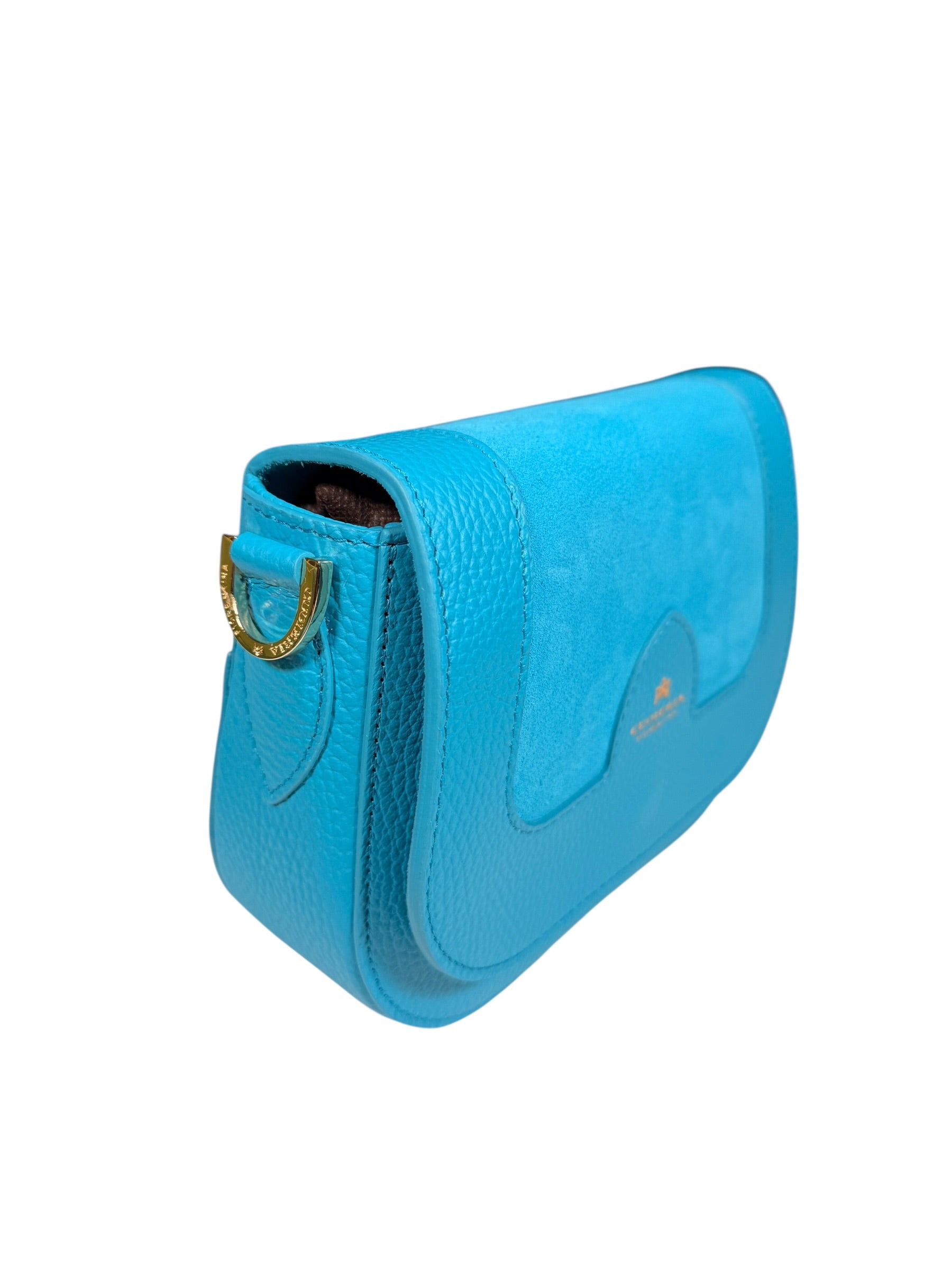 CUOIERIA FIORENTINA STELLA SMALL MESSENGER BAG - TURQUOISE