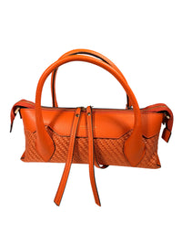 CUOIERIA FIORENTINA HOLLY SMALL RAFIA TOTE BAG - ORANGE