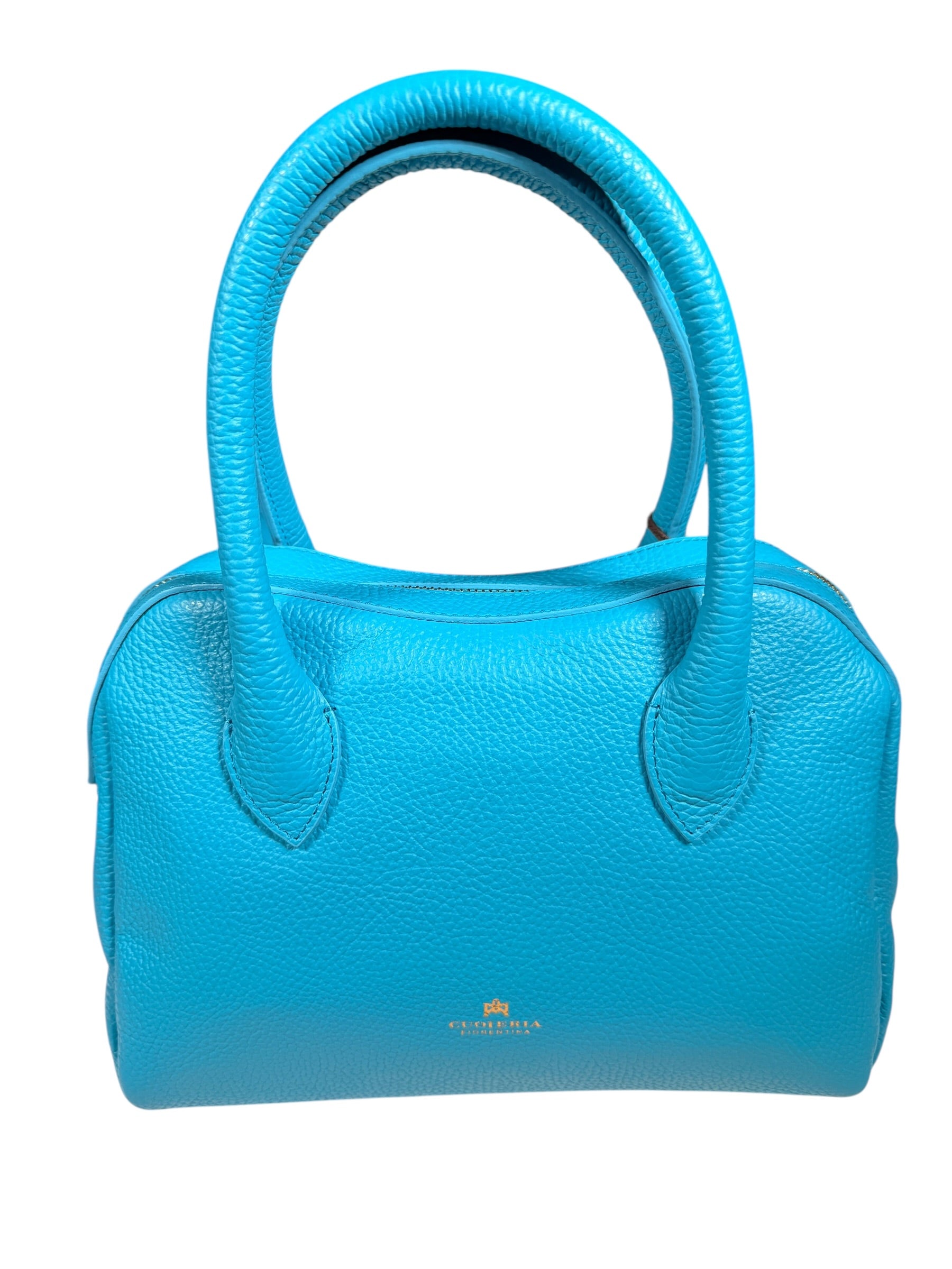 CUOIERIA FIORENTINA EMMA BOHO SMALL DUFFLE BAG - TURQUOISE