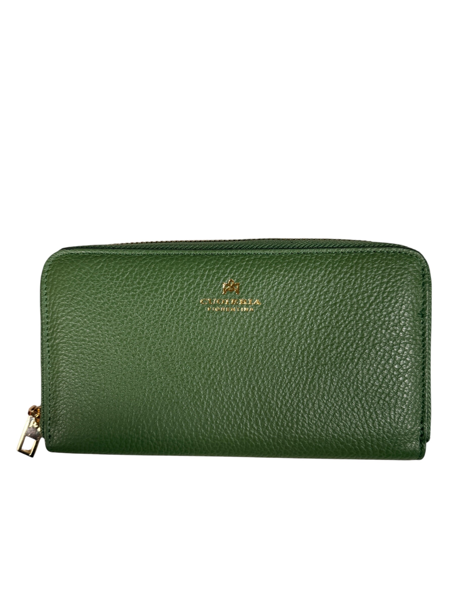 CUOIERIA FIORENTINA ZIP WALLET - ALOE