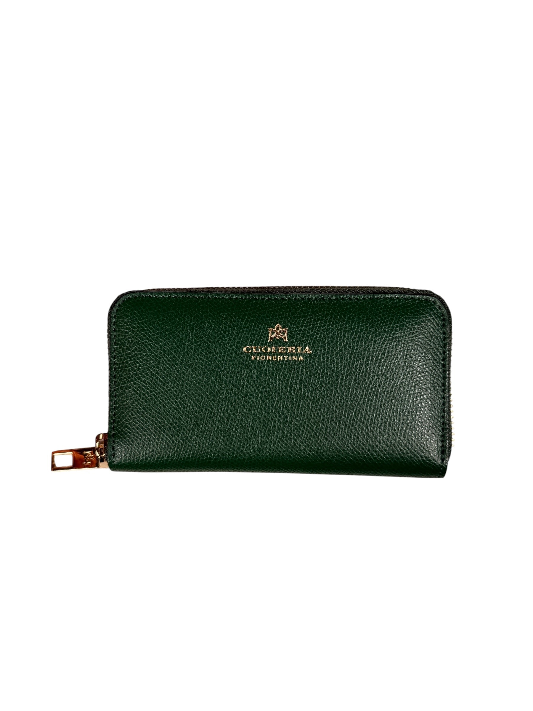 CUOIERIA FIORENTINA SMALL ZIP WALLET - ALOE
