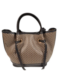 VISONA GIULIA COATED NYLON TOTE BAG - NERO