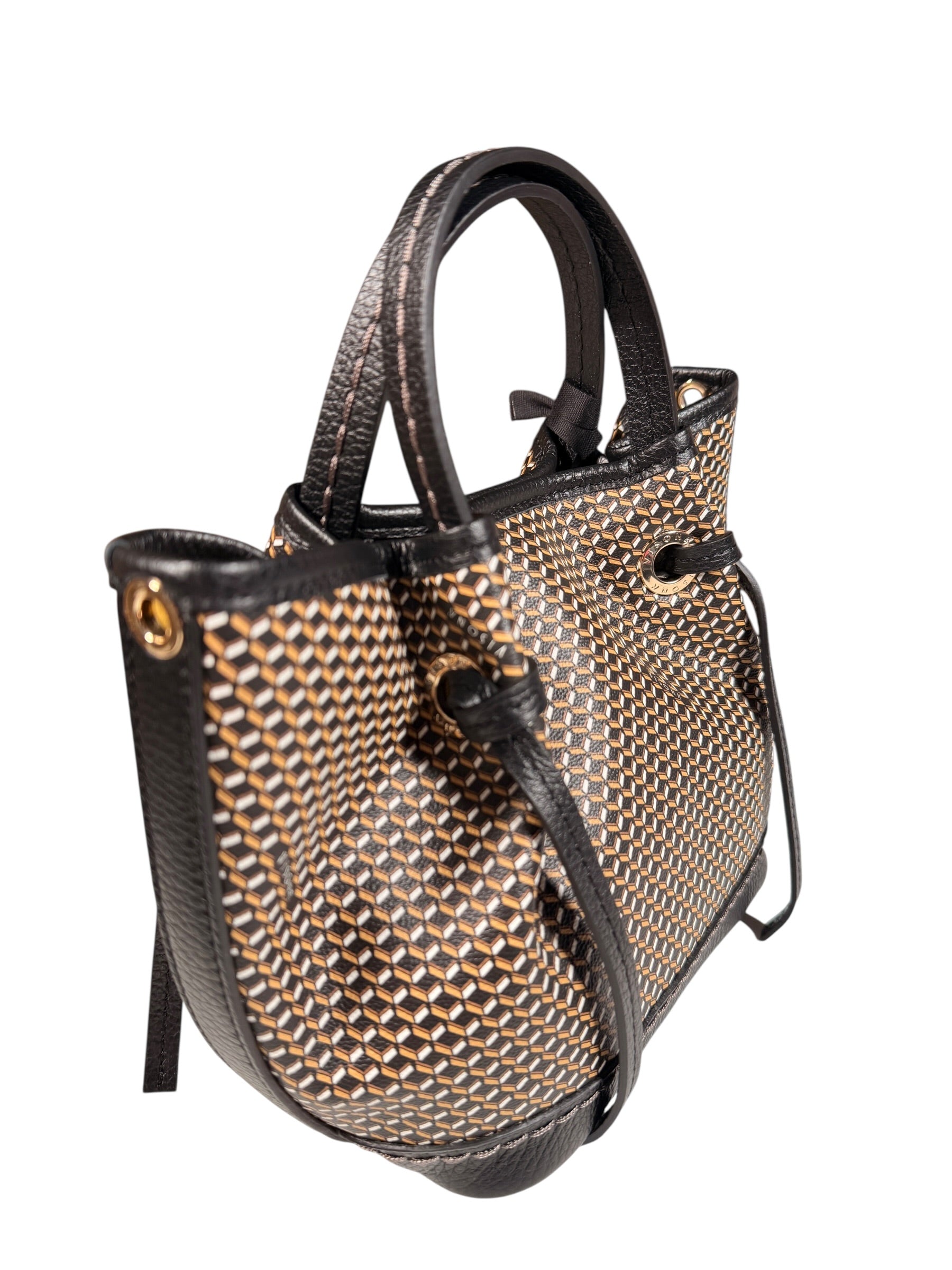 VISONA GIULIA COATED NYLON TOTE BAG - NERO
