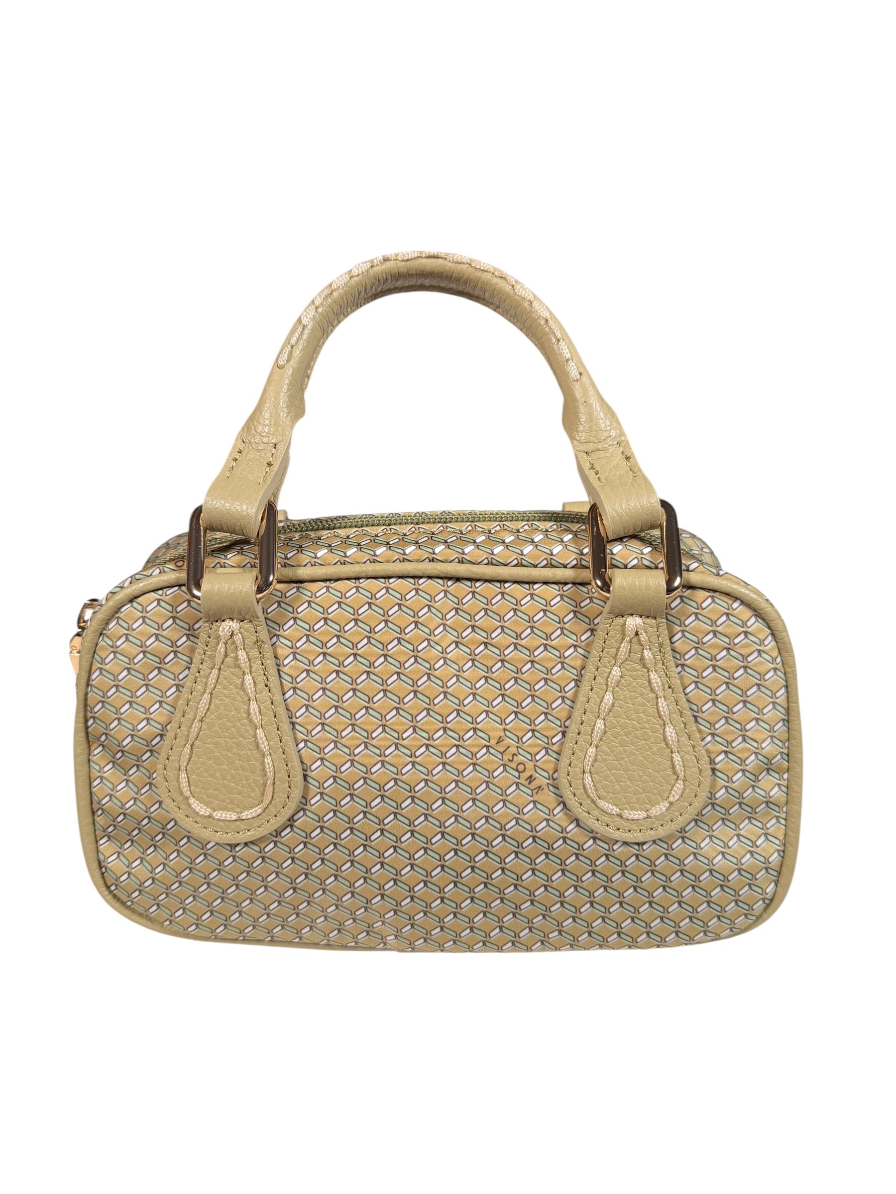 VISONA CHANTAL NYLON CROSSBODY BAG - VERT