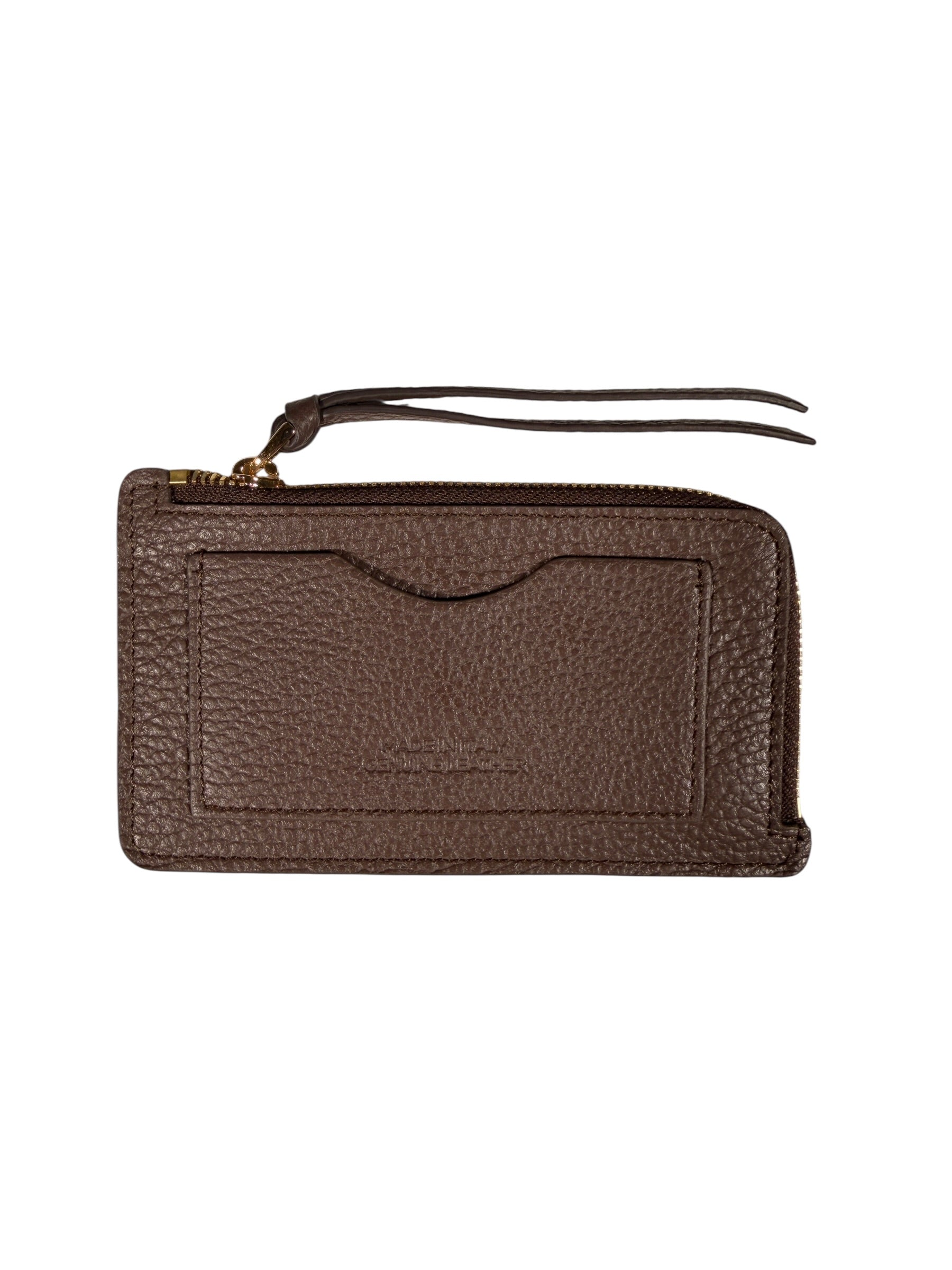 VISONA ZIPPED CARD CASE WALLET - CORTECCIA