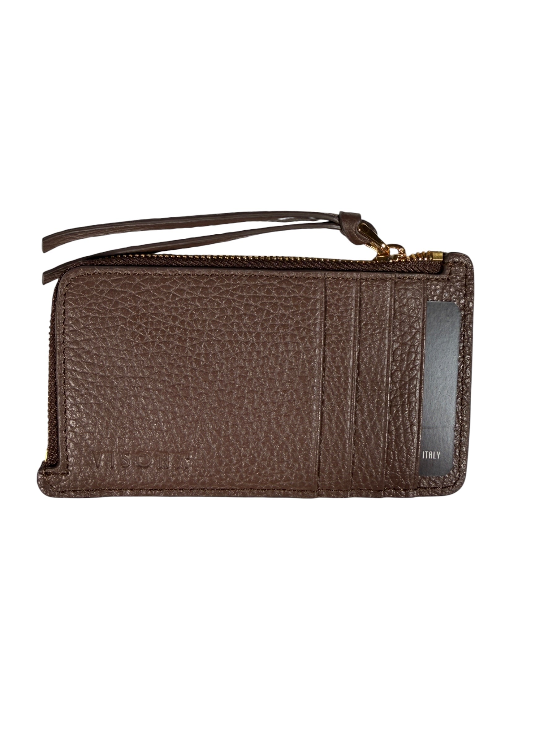 VISONA ZIPPED CARD CASE WALLET - CORTECCIA