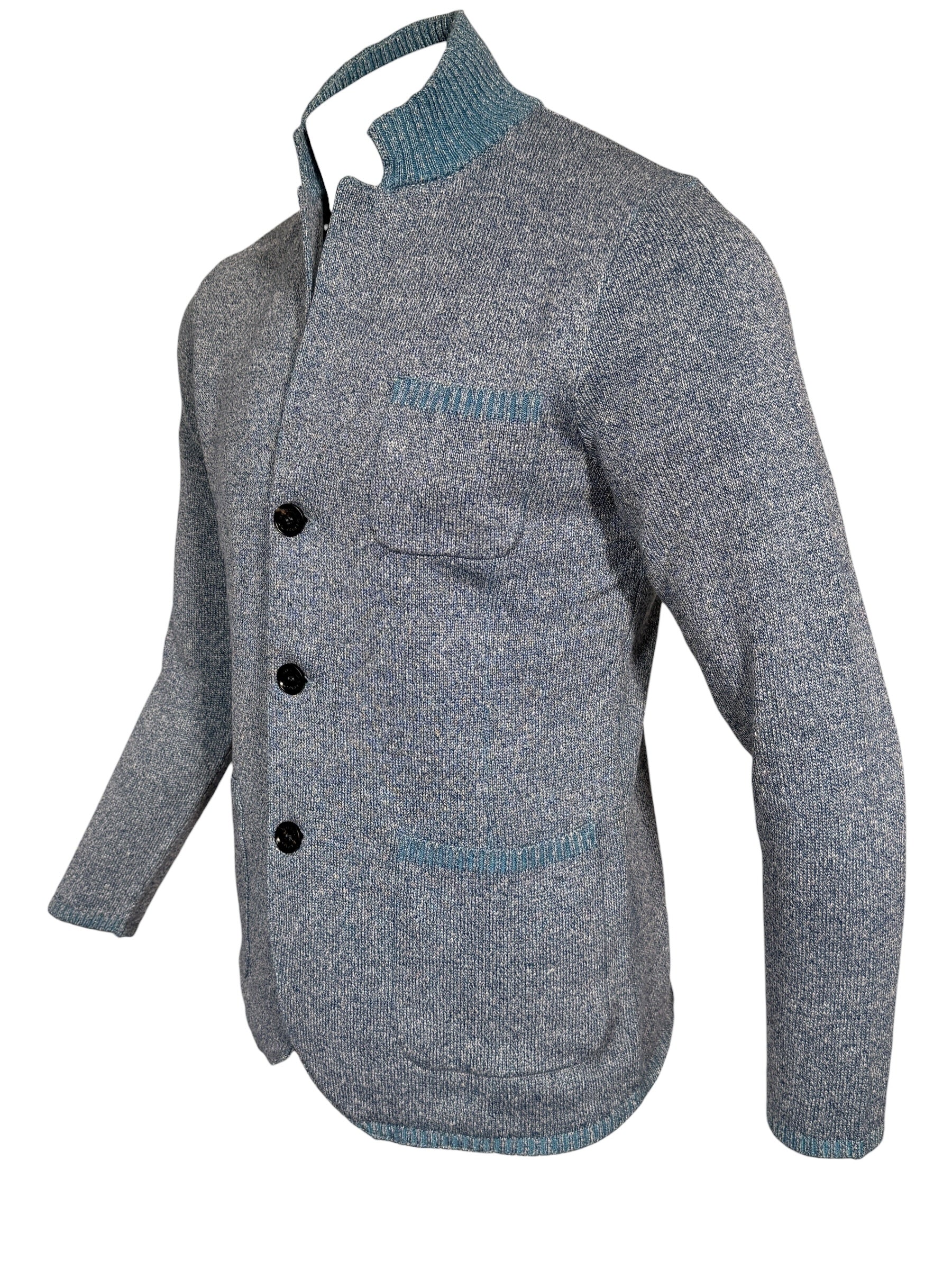 MAURIZIO BALDASSARI VANISE KNIT JACKET - AIR BLUE