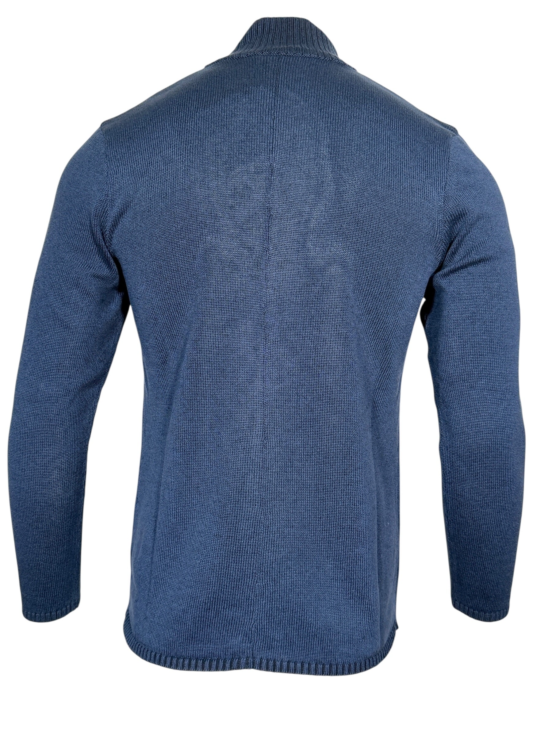 MAURIZIO BALDASSARI VANISE KNIT JACKET - DENIM BLUE