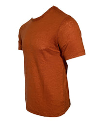 HARTFORD MEN'S LINEN CREW SHORT SLEEVE SHIRT - COPPER