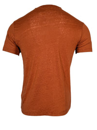HARTFORD MEN'S LINEN CREW SHORT SLEEVE SHIRT - COPPER