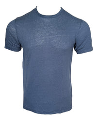 HARTFORD MEN'S LINEN CREW SHORT SLEEVE SHIRT - DENIM