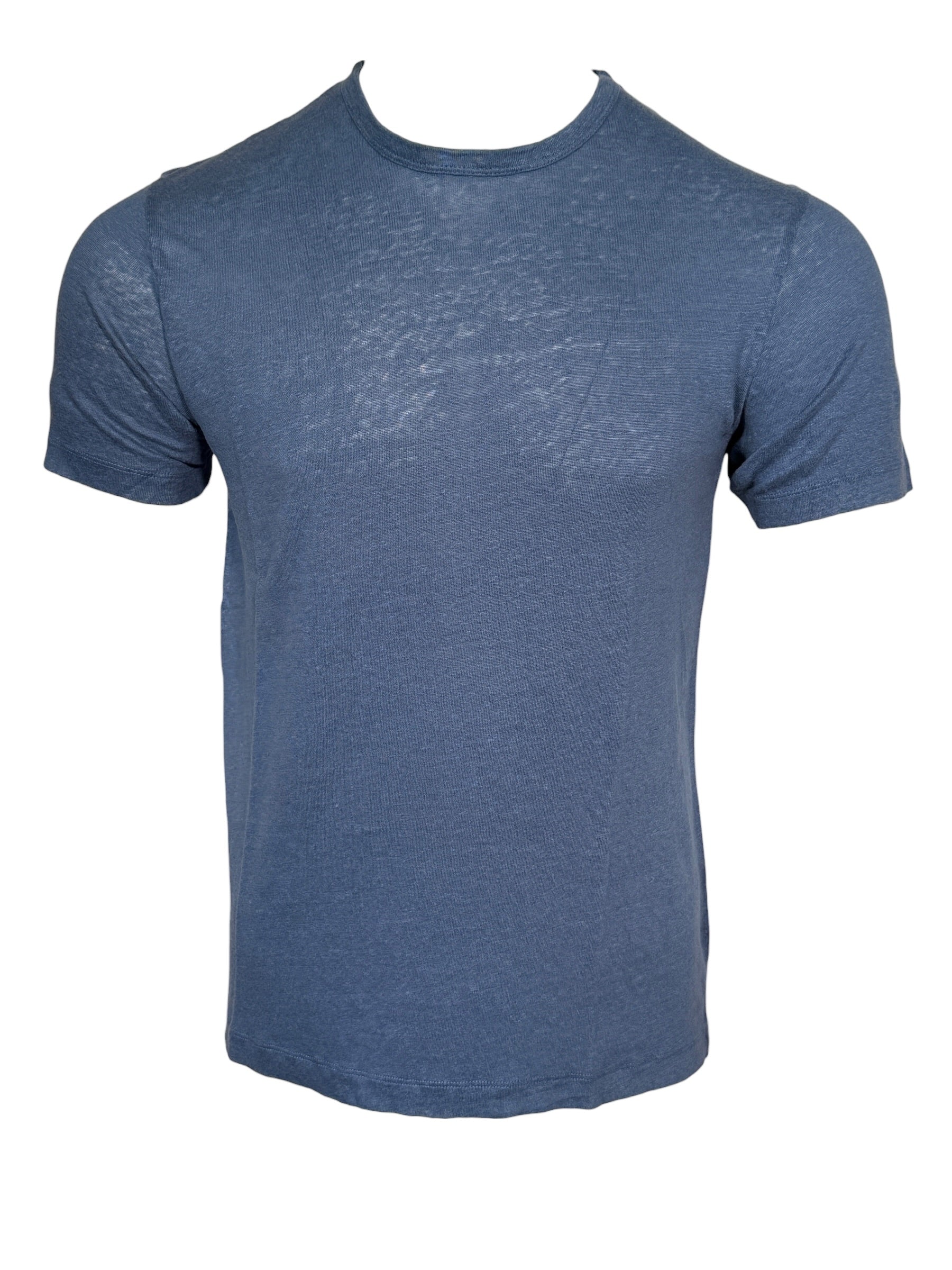 HARTFORD MEN'S LINEN CREW SHORT SLEEVE SHIRT - DENIM