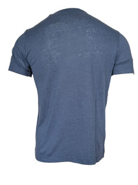 HARTFORD MEN'S LINEN CREW SHORT SLEEVE SHIRT - DENIM