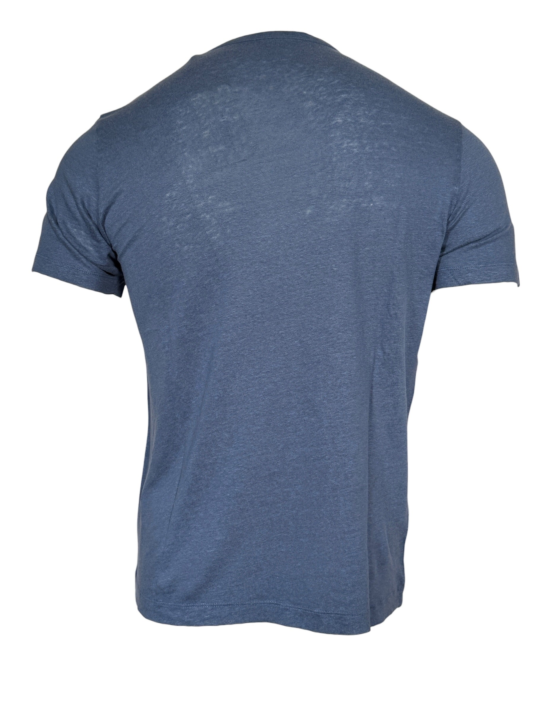 HARTFORD MEN'S LINEN CREW SHORT SLEEVE SHIRT - DENIM
