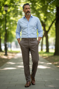 L.B.M. 1911 MEN'S PERFORMANCE WOOL TROUSER - DARK BROWN