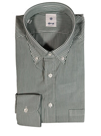 GIANGI NAPOLI MEN'S SHIRT - GREEN COMPACT STRIPE